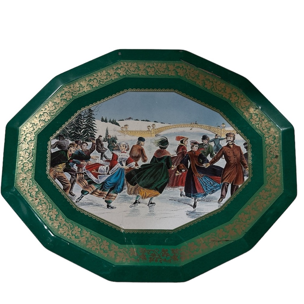 Vintage Tin St. Michael Metal Box Industrial Cookie Tin Made in Scotland